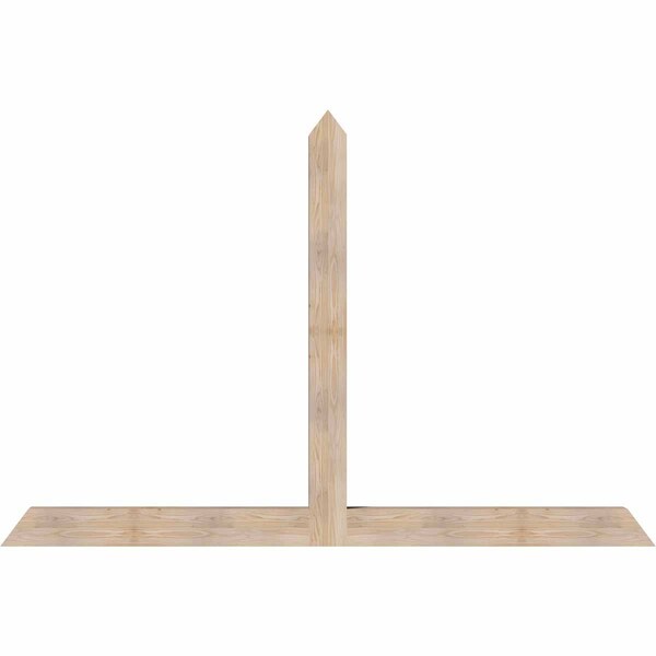 Ekena Millwork Portland Smooth Timber Gable Bracket, Douglas Fir, 96"W x 64"H x 5 1/2"D x 5 1/2"F, 16/12 Pitch GBW096X64X0606POR00SDF - main